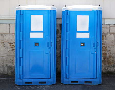 Blue Porta Potties